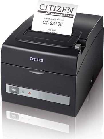 Citizen CT-S310II - Belegdrucker - zweifarbig (monochrom) - Thermozeile - 8 cm Rolle, Rolle (5,8 cm) - 203 dpi - bis zu 160 mm/Sek. - USB, LAN - Schneider (CTS310IIXEEBX) von Citizen