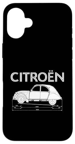 Citroën 2CV Abmessungen weißes Diagramm Vatertag Hülle für iPhone 16 Plus Citroën 2CV Abmessungen weißes Diagramm Vatertag Hülle für iPhone 16 Plus von Citroën