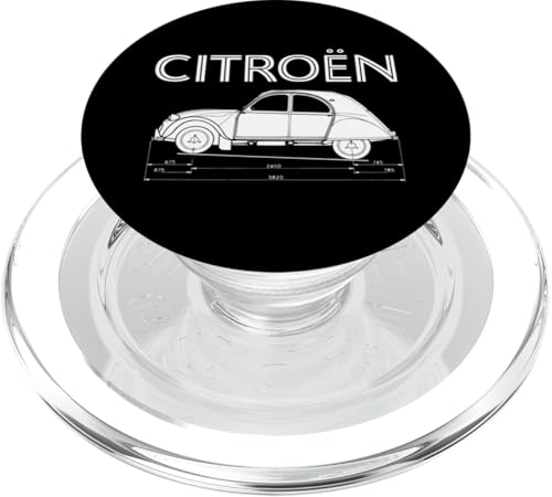 Citroën 2CV Abmessungen weißes Diagramm Vatertag PopSockets PopGrip für MagSafe Citroën 2CV Abmessungen weißes Diagramm Vatertag PopSockets PopGrip für MagSafe von Citroën