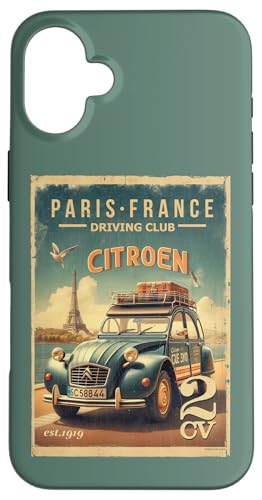 Citroën 2CV Paris Driving Club Seine Vatertag Hülle für iPhone 16 Plus Citroën 2CV Paris Driving Club Seine Vatertag Hülle für iPhone 16 Plus von Citroën