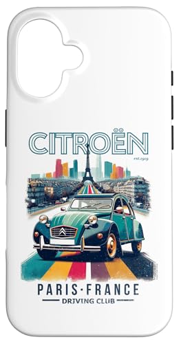 Citroën 2CV Paris Eiffelturm Driving Club Vatertag Hülle für iPhone 16 Citroën 2CV Paris Eiffelturm Driving Club Vatertag Hülle für iPhone 16 von Citroën