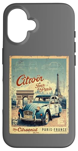 Citroën Der Citroënist 2CV Tour De Paris Vatertag Hülle für iPhone 16 Citroën Der Citroënist 2CV Tour De Paris Vatertag Hülle für iPhone 16 von Citroën