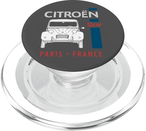 Citroën White 2CV Paris Frankreich Einzelstreifen Vatertag PopSockets PopGrip für MagSafe Citroën White 2CV Paris Frankreich Einzelstreifen Vatertag PopSockets PopGrip für MagSafe von Citroën