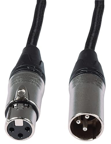 Citronic / Retro-Klasse XLR-Buchse auf XLR-Stecker, geflochtenes Mikrofonkabel mit reinem Kupferleiter, 1,5 Meter schwarz Citronic / Retro-Klasse XLR-Buchse auf XLR-Stecker, geflochtenes Mikrofonkabel mit reinem Kupferleiter, 1,5 Meter schwarz von Citronic