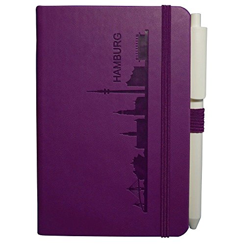 Notizbuch "Skyline Hamburg" mit Kugelschreiber, lila, geprägt Notizbuch "Skyline Hamburg" mit Kugelschreiber, lila, geprägt von City Souvenir Shop