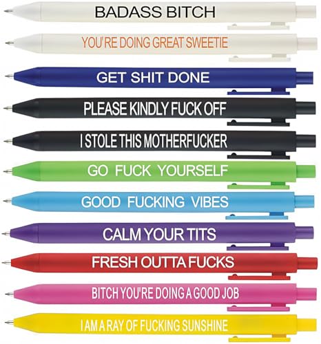 Cityhermit 11-teiliges lustiges Kugelschreiber-Set für Erwachsene, Premium-Tage der Woche, Swear Cuss Word Stifte für Bürogeschenke, Neuheit Stifte für Corworkers Cityhermit 11-teiliges lustiges Kugelschreiber-Set für Erwachsene, Premium-Tage der Woche, Swear Cuss Word Stifte für Bürogeschenke, Neuheit Stifte für Corworkers von Cityhermit