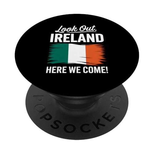Achten Sie auf Irland, hier kommen wir, Familienurlaub PopSockets Klebender PopGrip von Cityscape Gifts Co