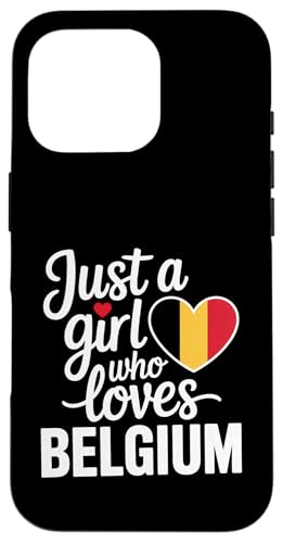 Just A Girl Who Loves Belgien Souvenirs Belgische Flagge Hülle für iPhone 16 Pro Just A Girl Who Loves Belgien Souvenirs Belgische Flagge Hülle für iPhone 16 Pro von Cityscape Gifts Co