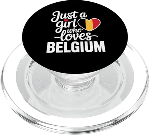 Just A Girl Who Loves Belgien Souvenirs Belgische Flagge PopSockets PopGrip für MagSafe von Cityscape Gifts Co