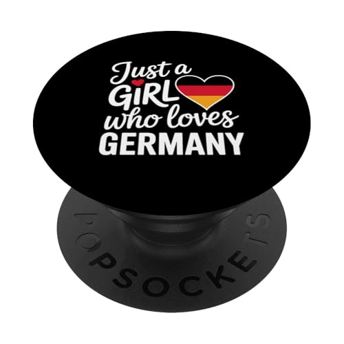 Just A Girl Who Loves Germany Souvenirs Deutsch PopSockets Klebender PopGrip Just A Girl Who Loves Germany Souvenirs Deutsch PopSockets Klebender PopGrip von Cityscape Gifts Co