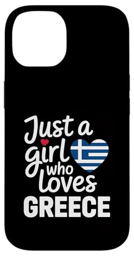 Just A Girl Who Loves Griechenland Souvenirs Griechische Flagge Hülle für iPhone 14 von Cityscape Gifts Co