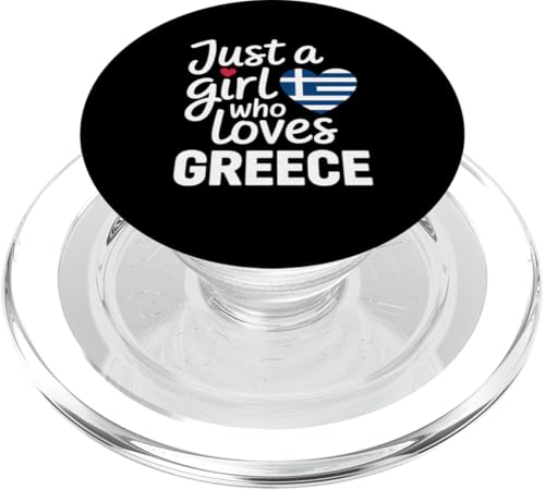 Just A Girl Who Loves Griechenland Souvenirs Griechische Flagge PopSockets PopGrip für MagSafe von Cityscape Gifts Co