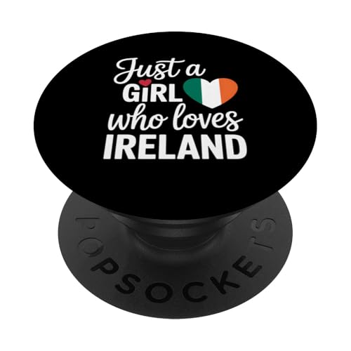 Just A Girl Who Loves Irland Souvenirs Irish PopSockets Klebender PopGrip Just A Girl Who Loves Irland Souvenirs Irish PopSockets Klebender PopGrip von Cityscape Gifts Co