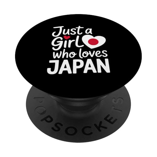Just A Girl Who Loves Japan Souvenirs Japanisch PopSockets Klebender PopGrip von Cityscape Gifts Co