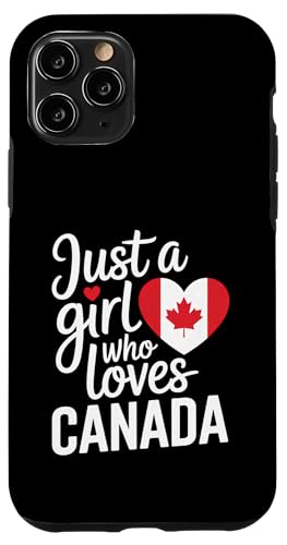 Just A Girl Who Loves Kanada Canadian Souvenirs Flagge Hülle für iPhone 11 Pro von Cityscape Gifts Co
