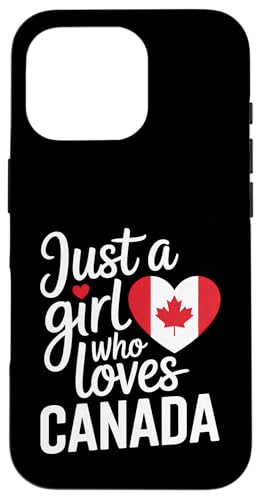Just A Girl Who Loves Kanada Canadian Souvenirs Flagge Hülle für iPhone 16 Pro Just A Girl Who Loves Kanada Canadian Souvenirs Flagge Hülle für iPhone 16 Pro von Cityscape Gifts Co