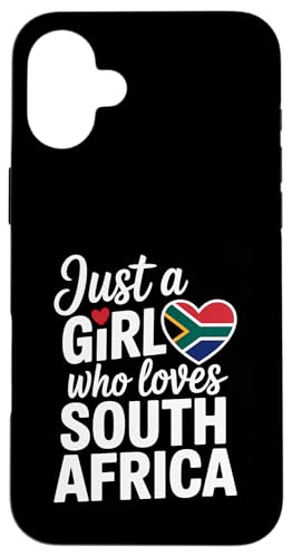 Just A Girl Who Loves Südafrika Souvenirs Flagge Hülle für iPhone 16 Plus von Cityscape Gifts Co