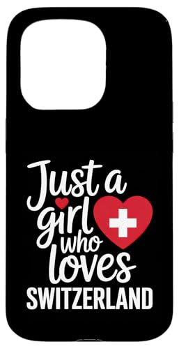 Just a Girl Who Loves Switzerland Souvenirs Schweizer Flagge Hülle für iPhone 15 Pro Just a Girl Who Loves Switzerland Souvenirs Schweizer Flagge Hülle für iPhone 15 Pro von Cityscape Gifts Co