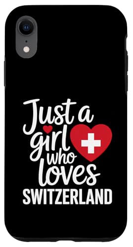 Just a Girl Who Loves Switzerland Souvenirs Schweizer Flagge Hülle für iPhone XR von Cityscape Gifts Co