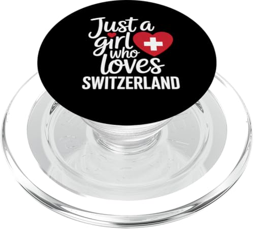 Just a Girl Who Loves Switzerland Souvenirs Schweizer Flagge PopSockets PopGrip für MagSafe von Cityscape Gifts Co