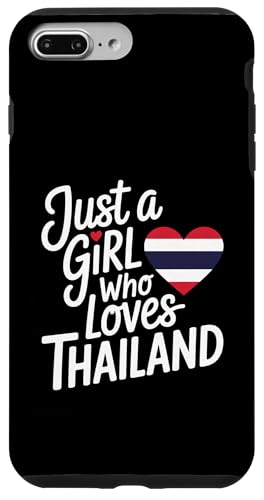 Nur ein Mädchen, das Thailand-Souvenirs liebt, Thai-Flagge Hülle für iPhone 7 Plus/8 Plus von Cityscape Gifts Co