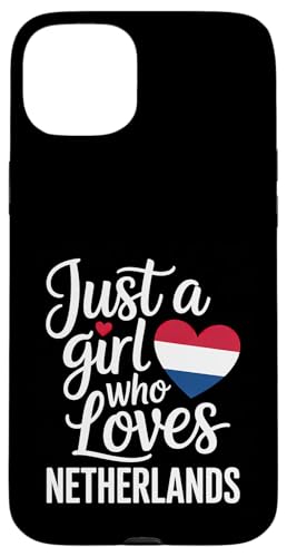 Nur ein Mädchen, das niederländische Souvenirs liebt Niederländische Flagge Hülle für iPhone 15 Plus von Cityscape Gifts Co