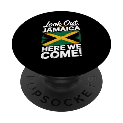 Schauen Sie sich Jamaika hier an, wir kommen Familienurlaub PopSockets Klebender PopGrip von Cityscape Gifts Co