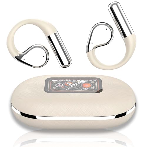 Offene Bluetooth-Kopfhörer,Bluetooth 5.4-Ohrhörer mit Multifunktions-Touchscreen,Kabellose Kopfhörer mit Geräuschunterdrückung,7 EQ-Modi,Lange Akkulaufzeit,für Pad,Tablet,Laptop,Android,iOS(Beige) Offene Bluetooth-Kopfhörer,Bluetooth 5.4-Ohrhörer mit Multifunktions-Touchscreen,Kabellose Kopfhörer mit Geräuschunterdrückung,7 EQ-Modi,Lange Akkulaufzeit,für Pad,Tablet,Laptop,Android,iOS(Beige) von Civetes