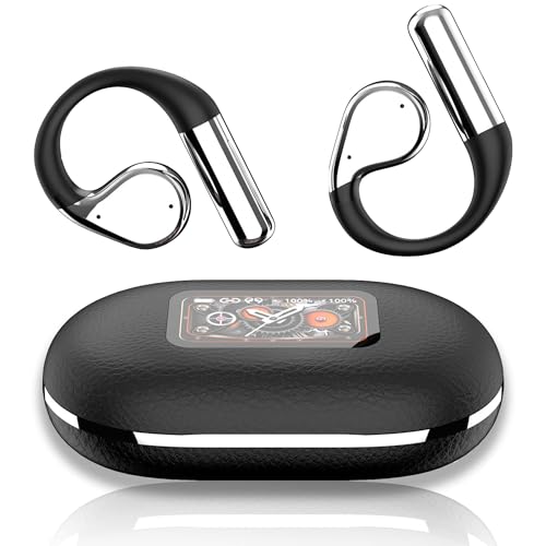 Offene Bluetooth-Kopfhörer,Bluetooth 5.4-Ohrhörer mit Multifunktions-Touchscreen,Kabellose Kopfhörer mit Geräuschunterdrückung,7 EQ-Modi,Lange Akkulaufzeit,für Phone,Tablet,Laptop,Android,iOS(schwarz) von Civetes