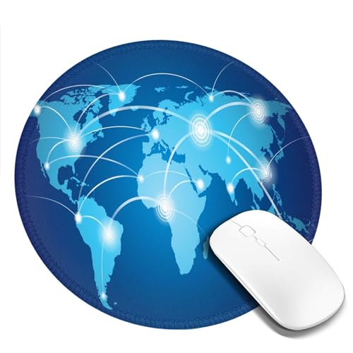 Mauspad, Weltkarte, globale Netzwerkverbindungen, Mauspad, rutschfestes Gummi-Mauspad, Schreibtischunterlage für Gaming, Büro, Laptop, Computer Mauspad, Weltkarte, globale Netzwerkverbindungen, Mauspad, rutschfestes Gummi-Mauspad, Schreibtischunterlage für Gaming, Büro, Laptop, Computer von Cizvopk