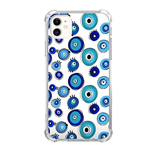 Evil Eye Amulett Handyhülle kompatibel mit iPhone 11, Vintage Blau Evil Eye Muster Silikon Stoßfest TPU Bumper Schutzhülle Case für iPhone 11 Evil Eye Amulett Handyhülle kompatibel mit iPhone 11, Vintage Blau Evil Eye Muster Silikon Stoßfest TPU Bumper Schutzhülle Case für iPhone 11 von Cjoelzky
