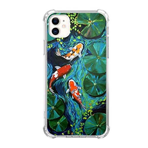 Koi Teich Kunst Muster Handyhülle Kompatibel mit iPhone 11, Abstrakte Koi Karpfen Lotus Blatt Kunst Silikon Stoßfest TPU Bumper Schutzhülle Case für iPhone 11 Koi Teich Kunst Muster Handyhülle Kompatibel mit iPhone 11, Abstrakte Koi Karpfen Lotus Blatt Kunst Silikon Stoßfest TPU Bumper Schutzhülle Case für iPhone 11 von Cjoelzky