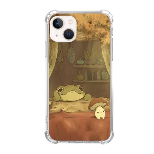 Schutzhülle für iPhone 13, Frosch-Pilz-Kunst, Motiv: Frosch in Gedanken, coole Schutzhülle für iPhone 13, stoßfeste TPU-Schutzhülle Schutzhülle für iPhone 13, Frosch-Pilz-Kunst, Motiv: Frosch in Gedanken, coole Schutzhülle für iPhone 13, stoßfeste TPU-Schutzhülle von Cjoelzky
