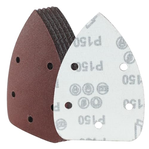 Cjueiom Schleifpapier mit Körnung 150, 5 Löcher, Klett-Schleifpads für 140 mm Schleifmaschine, 25 Stück Cjueiom Schleifpapier mit Körnung 150, 5 Löcher, Klett-Schleifpads für 140 mm Schleifmaschine, 25 Stück von Cjueiom