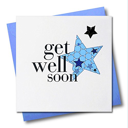 Claire Giles Hearts and Stars Get Well Soon Karte von Claire Giles