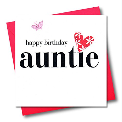 Claire Giles Herzen und Sterne Happy Birthday Auntie Karte von Claire Giles