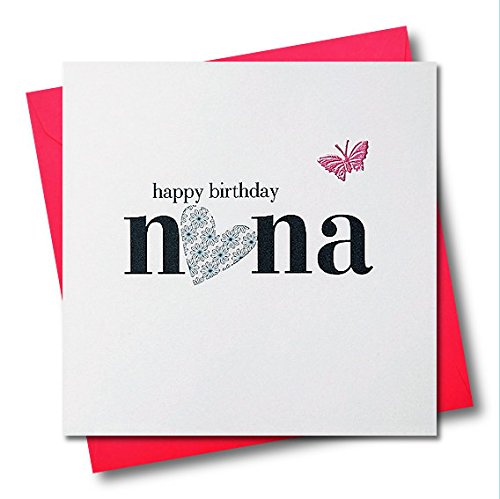 Claire Giles Herzen und Sterne Karte Happy Birthday Nana von Claire Giles