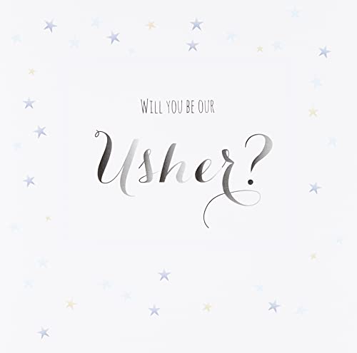 Claire Giles Quill Hochzeitskarte "Will You be Our Usher?" Weiß von Claire Giles