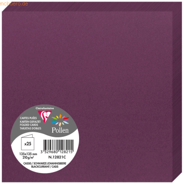 10 x Clairefontaine Doppelkarte Pollen 135x135mm 210g VE=25 Stück cass 10 x Clairefontaine Doppelkarte Pollen 135x135mm 210g VE=25 Stück cass von Clairefontaine