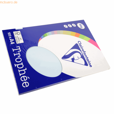 10 x Clairefontaine Kopierpapier Trophee A4 80g/qm VE=100 Blatt hellbl 10 x Clairefontaine Kopierpapier Trophee A4 80g/qm VE=100 Blatt hellbl von Clairefontaine