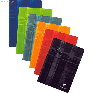 10 x Clairefontaine Schreibheft A4 90g/qm kariert 60 Blatt sortierter von Clairefontaine