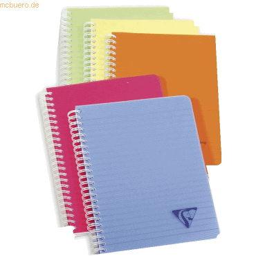 10 x Clairefontaine Spiralbuch A4 Linicolor Seyes-Lineatur 50 Blatt fa von Clairefontaine