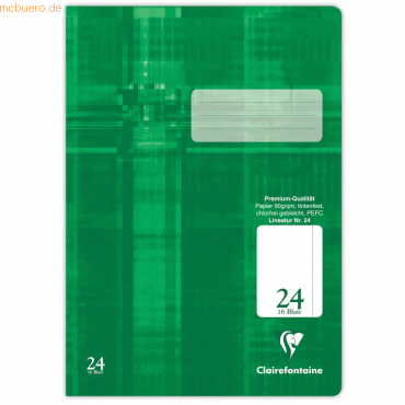 25 x Clairefontaine Schulheft A4 16 Blatt Lineatur 24 blanko mit Rand 25 x Clairefontaine Schulheft A4 16 Blatt Lineatur 24 blanko mit Rand von Clairefontaine