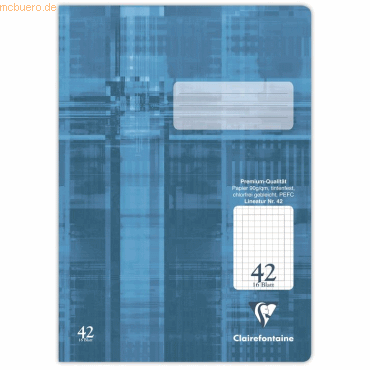 25 x Clairefontaine Schulheft A4 16 Blatt Lineatur 42 kariert 5/5mm mi von Clairefontaine