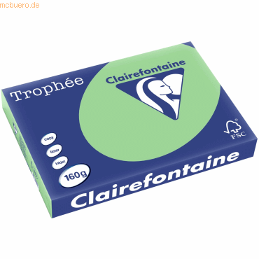 4 x Clairefontaine Kopierpapier Trophee A3 160g/qm VE=250 Blatt naturg von Clairefontaine