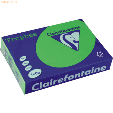 4 x Clairefontaine Kopierpapier Trophee A4 160g/qm VE=250 Blatt minze/ von Clairefontaine