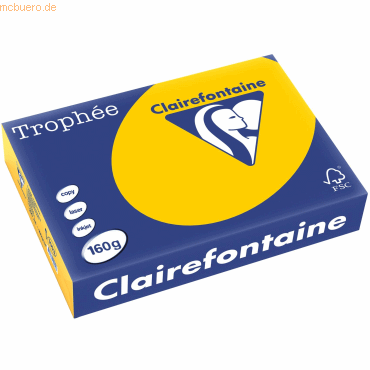 4 x Clairefontaine Kopierpapier Trophee A4 160g/qm VE=250 Blatt sonnen von Clairefontaine