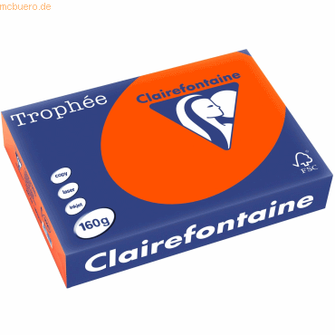4 x Clairefontaine Kopierpapier Trophee A4 160g/qm VE=250 Blatt ziegel von Clairefontaine
