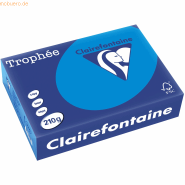 4 x Clairefontaine Kopierpapier Trophee A4 210g/qm VE=250 Blatt karibi von Clairefontaine