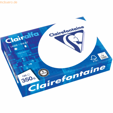 4 x Clairefontaine Multifunktionspapier Clairalfa A4 210x297mm 350g/qm von Clairefontaine